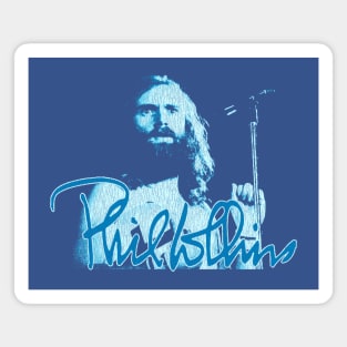 Phil Collins Singing Fan Art Blue Magnet